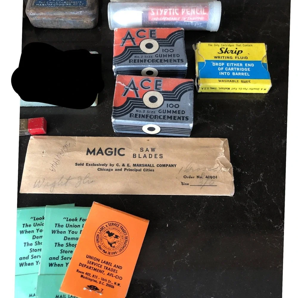 Vintage Ephemera Lot Singer Sewing Underwood Tin Las Vegas Funbook Ace Office